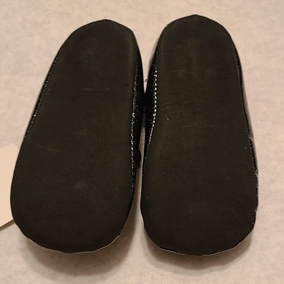 NWT Black sparkly slip on shoes with pom pom detail - Picture 5 of 7